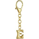 QILMILY Bubble Gold Letter Bag Charms for Women, Cute Initial Keychain for Handbags, Purse Charms Valentines Day Gifts