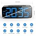 HAPTIME Digital Alarm Clock with FM Radio Dual-Alarm Snooze Large LED Display 12hr 24hr Format and Brightness Adjustable for Bedroom, Powered by USB Port and Backup Battery for Clock-Setting