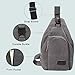 SAYGOER Canvas Sling Bag Unbalance Bag Men & Women for Outdoor Sports Grey