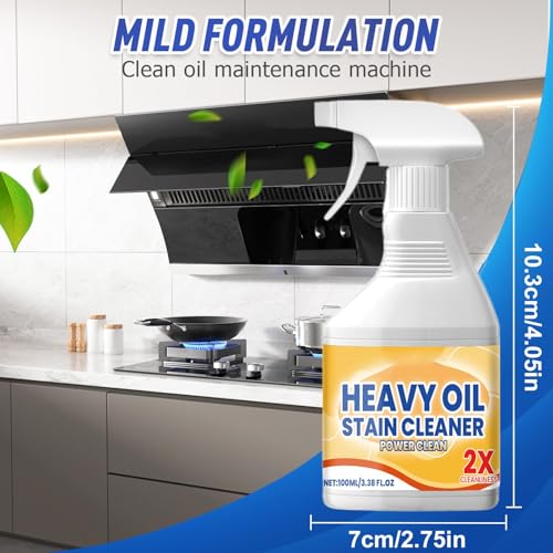 Uniiking® Kitchen Pots and Pan Cleaner, Multipurpose Foam Cleaner Spray, Grease Remover, Kitchen Heavy Oil Cleaner for Range Hood, Stove Top(100ml)