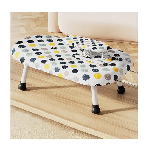 GLYYR Small Ironing Board, Table Compact Ironing Board Portable Plastic Small Iron Board with Sleeve Iron Board, Iron Rest, Removable Heat Resistant Cover, Non-Slip Feet