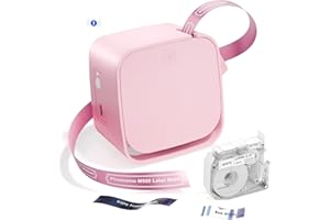 Phomemo M960 Pink Label Maker,Mini Label Maker Machine with Tape, Bluetooth Handheld Label Makers,Small Label Printer,Easy to