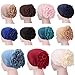 Women Head Wrap,Matoen Flower Muslim Ruffle Cancer Chemo Hat Beanie Scarf Turban Cap (Black)