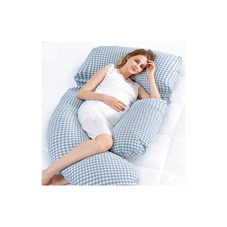 Pregnancy Pillow, 58” U-Shape Full Body Maternity Pillow, Pregnancy Pillow with Cotton Pillowcase for Side Sleeping and…