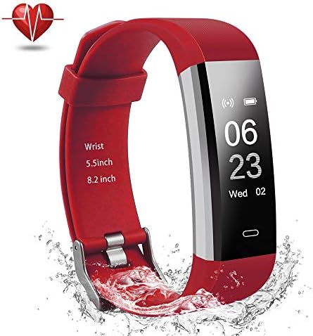 Damusy Fitness Tracker, Bluetooth Watch Activity Tracker Smart Band with Heart Rate Monitor,Waterproof Bracelet Pedometer Wristband with Calorie Counter, Call/SMS Remind for Android and iOS