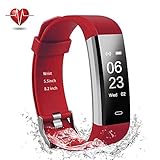 Ulvench Fitness Tracker, Heart Rate Monitor Smart Watch with Calorie Counter Watch Pedometer Sleep Monitor, Step Counter, GPS, IP67 Waterproof Activity Tracker for Android＆iOS Smartphone