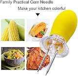 YAAVAAW 8 Pcs Corn Holders Stainless Steel with Silicone Handle view 5