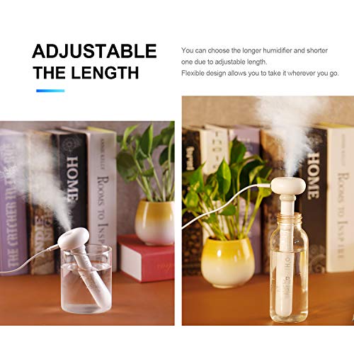 FIGROL USB Portable Mini Humidifier, Cool Mist Humidifier Travel Air Humidifier for Travel Office Hotel Household with No Water Bottle - Thumbnail 5