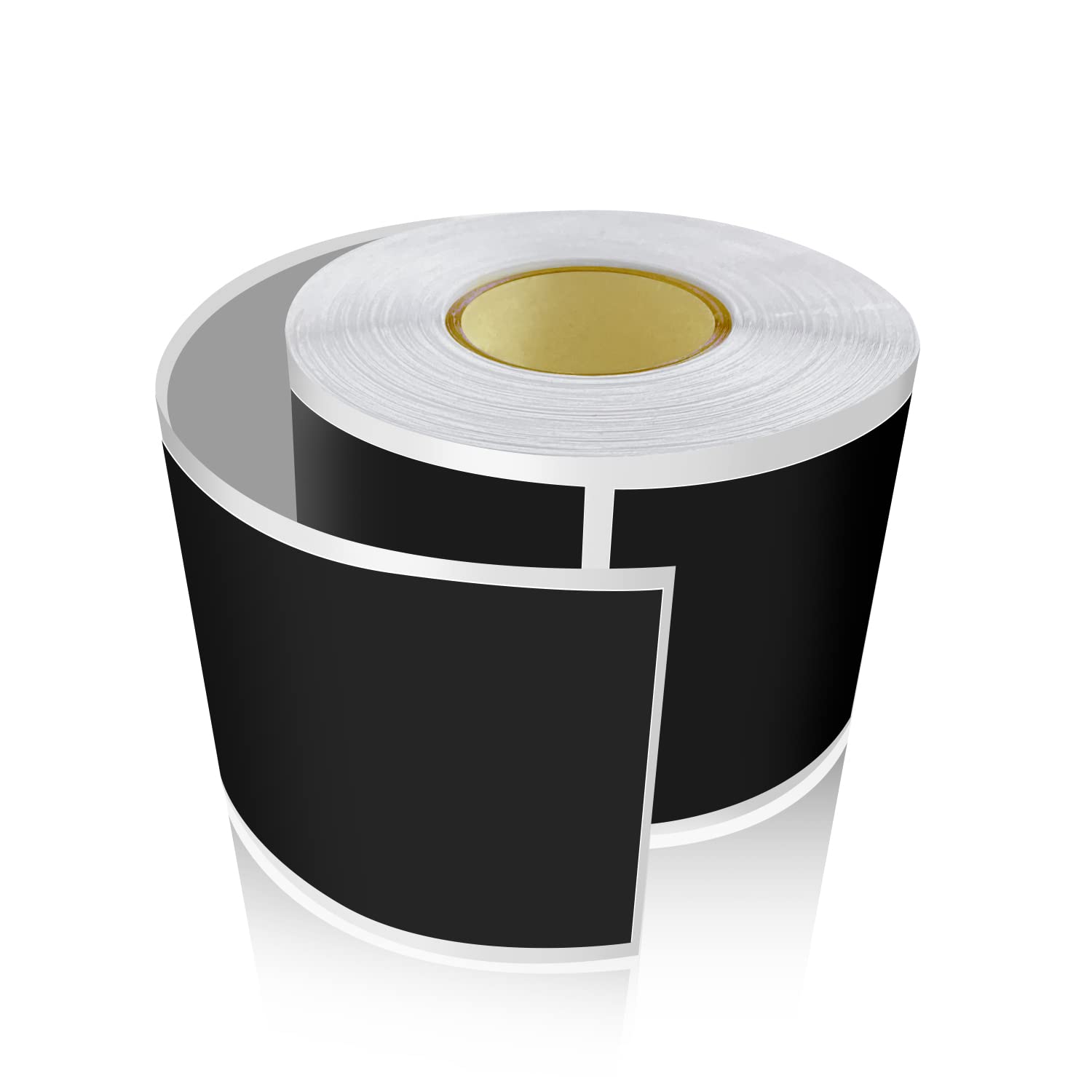 Black Rectangular Stickers 7.6 x 5 cm Colour Code Labels Vinyl Name Tags Sticker Waterproof Removable Roll of 300