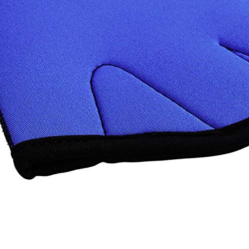 SUNTRADE Aquatic Gloves for Helping Upper Body Resistance,Water Resistance Fins Hand Glove Training Fingerless Webbed Flippers Paddle Swim Gloves (L)