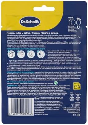 Scholl Mascarilla Nutritiva Para Pies, Hidratación Intensa en 20 Minutos – 1 Par (2 Mascarillas)