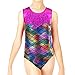 BAOHULU Spliced Diamond Mermaid Tank Gymnastics Outfit Leotard for Girls 3-12 Years (12A(Recommended age 10-12Y), Colorful)