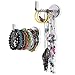 Wallniture Nera Hanging Jewelry Organizer, Bracelet and Necklace Holder Wall Mount Storage Set of 2, 8mm Chrome Finish 5.5 Inches