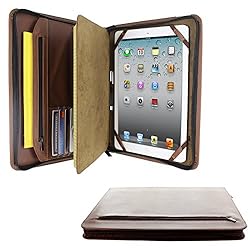 KHOMO Brown Executive PadFolio Case with Notepad