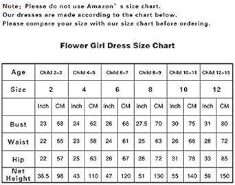 amazon dress size chart