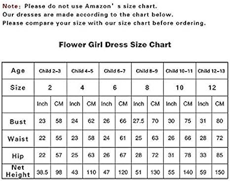 amazon dress size chart