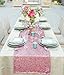 ShinyBeauty 12x108-Inch Sequin Table Runner Pink Gold 1 Piece
