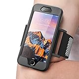iPhone 7 Armband, SUPCASE Easy Fitting Sport Running Armband Case with Premium Flexible Case Combo for Apple iPhone 7 2016 Release/Compatible with iPhone 7 (Black)