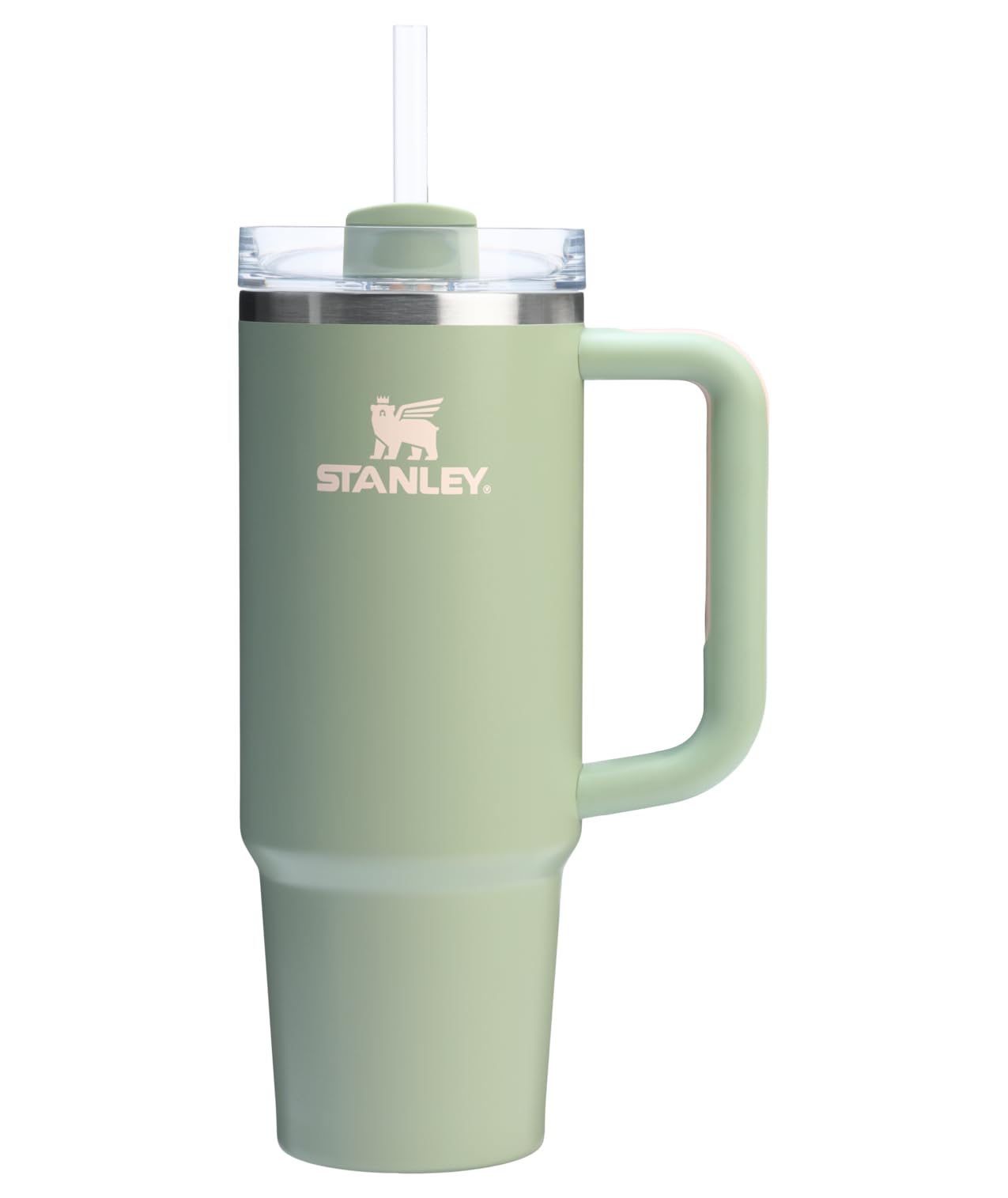 Photo 1 of STANLEY Quencher H2.0 Tumbler with Handle and Straw 30 oz | Flowstate 3-Position Lid | Cup Holder Compatible for Travel | Insulated Stainless Steel Cup | BPA-Free | Lichen