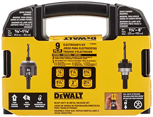 DEWALT-Hole-Saw-Kit-Standard-Electricians-Set-Bi-Metal-D180002