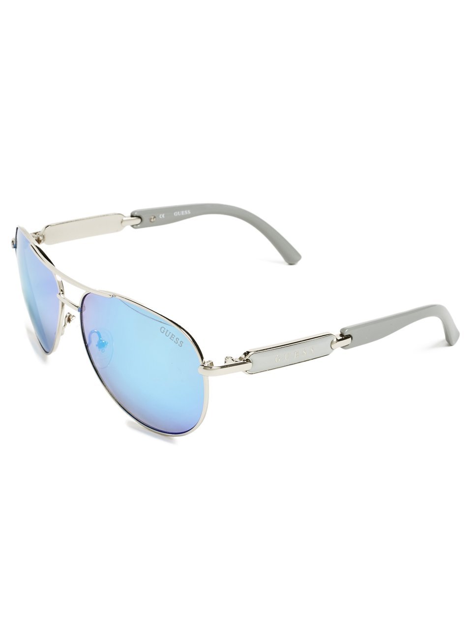 GUESS Women’s Metal Aviator GU7295 Aviator Sunglasses, 06X, 60 mm