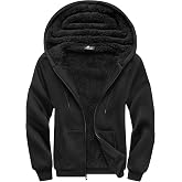 SCODI Hoodies for Men Zip Up Heavyweight Fleece Sweatshirt Thick Jacket | Full Zipper, Sherpa Lined, 2 Pockets, Hooded Coat, Machine Wash, Casual, Athletic, Outdoor, Work, Gym Workouts, Winter, Warm
