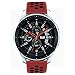 Galaxy Watch 46mm Bands, Gear S3 Bands, Auswaur 22mm Universal Soft Silicone Replacement Strap Band Compatible for Samsung Gear S3 Frontier/Classic Sports Smart Watch Fitness- Black/Red-Large
