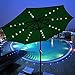 9' Outdoor Patio Aluminium Umbrella 32 Solar Powered LED Crank Tilt UV30+ 180g Cover Top Beach Deck (Green) by Yescom