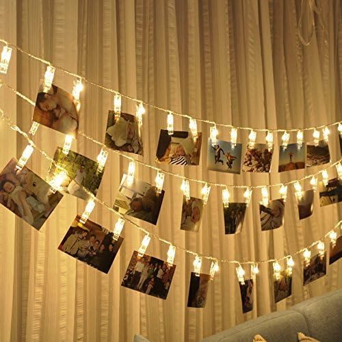 Mumu New Life Photo Clips String Light 20 Clips 4M/12.9FT Hallowen Party Gift Decor