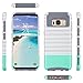 ULAK S8 Plus Case, Galaxy S8 Plus Case, Hybrid Case for Samsung Galaxy S8 Plus 2017 Release 2-Piece Dual Layer Style Hard Cover (Minimal Mint Stripes+Grey)