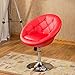 Roundhill Furniture Noas Contemporary Round Tufted Back Swivel Height Adjustable Accent Chair, Red