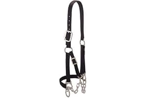 Weaver Livestock Heavy-Duty Restraint Nylon Cattle Halter, Adjustable, Modern Style Cow Calf Halter, Livestock Handling Equipment for Showing, Black