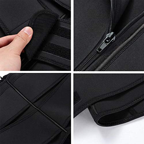 DEYACE Women's Waist Trimmer, Latex-Free Neoprene Waist Trainer Corset for Weight Loss, Steel Boned Sauna Sweat Belt Sport Girdle Body Shaper (Black, L)