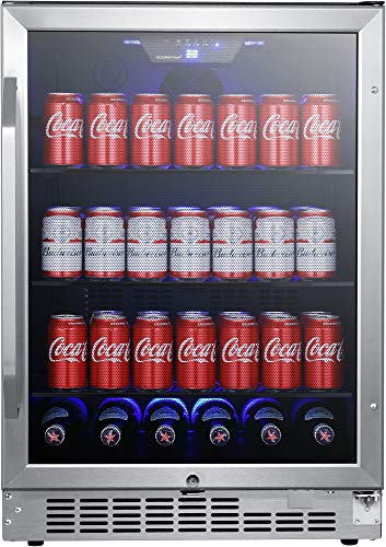 EdgeStar CBR1502SG 24 Inch Wide 142 Can Built-In Beverage Cooler with Tinted Door - Thumbnail 7