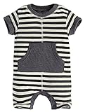 Fiream Baby Boys open buckle cotton Romper(70007TZ,9M)