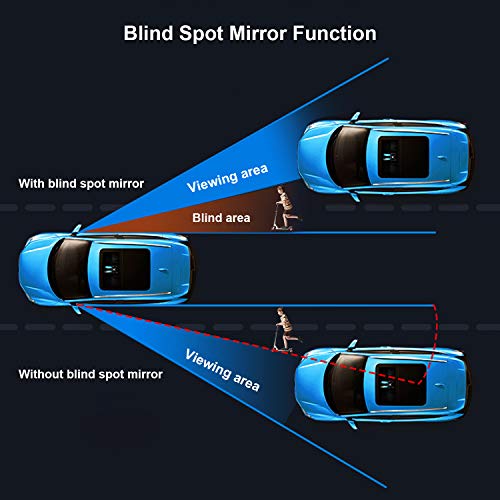 Kribin 4 Pack Blind Spot Mirror, 2" Round HD Glass Frameless Convex Rear View Blind Spot Mirror Stick On with 360° Rotation Adjustable for SUV Car Auto