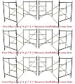 Six Set New Flip Lock 5' X 5'1" X 7' Masonry Scaffolding Frame Sets CBMSCAFFOLD