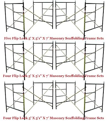 Six Set New Flip Lock 5' X 5'1" X 7' Masonry Scaffolding Frame Sets CBMSCAFFOLD