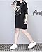 VIGVOG Women Casual Star Black Pullover Jersey Chunky Long Ribbed Tops Black X-Large