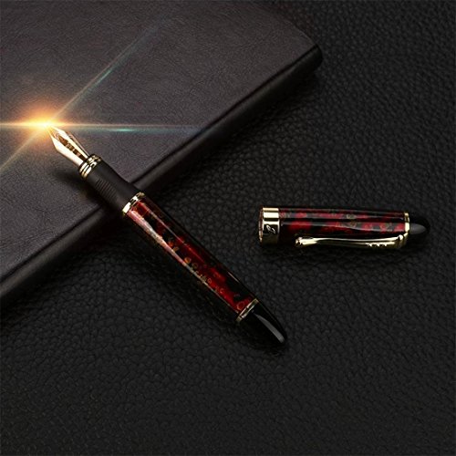 JinHao X450 Fountain Pen Matte Frosted Deluxe Black Extra Fine Nib (L) - Thumbnail 3