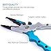 Ticoze Fishing Pliers Aluminum with Lanyard, Sheath and Braid Cutter for Saltwater and Freshwater, Blue