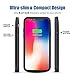 ALCLAP iPhone X Battery Case,3600mAh Slim Rechargeable Charging Case Portable External Charger Power Case Compatible iPhone X/10(5.8 in)-Black