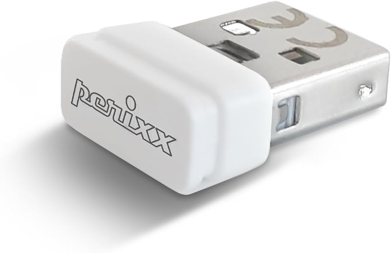 Perixx Periboard 612W Wireless Keyboard Replacement Nano USB Receiver White