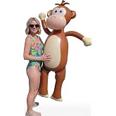 Huge 60" Tall Inflatable Monkey Balloon (1 Pack) (Vinyl) Fun Jungle Animal Safari Africa Tropical Birthday Party Decoration!