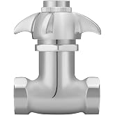 Solimeta Self-Closing Heavy Duty Shower Valve with Cross Handle, Chrome