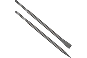 Phyxlyn 24-Inch SDS Plus Set, 3/4 Inch Flat Chisel and Point Chisel, Ideal for Concrete Demolition, Tile Removal Tool for SDS Plus Hammer Drill Attachment