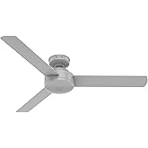 Hunter 52 inch Indoor Ceiling Fan No Light - Modern Ceiling Fan without Light, 3 Blades, Standard Mount, For Bedroom, Living 