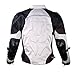PRO LEATHER & MESH MOTORCYCLE WATERPROOF JACKET WHITE WITH EXTERNAL ARMOR L