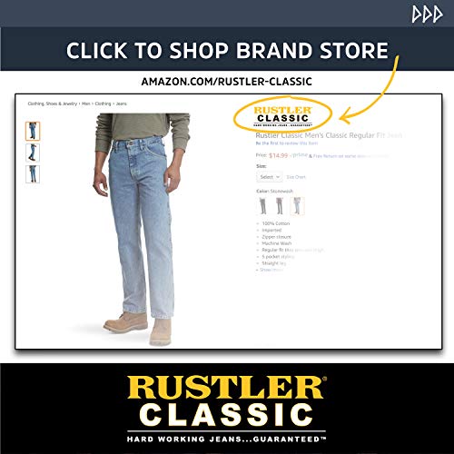 Rustler Men's Classic Jeans 34x29 - Image 5