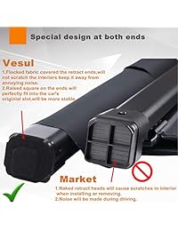 vesul Tonneau Negro Carcasa Trasera retráctil Trunk Cargo Equipaje Seguridad sombra Shield para Kia Sorento 2016 2017